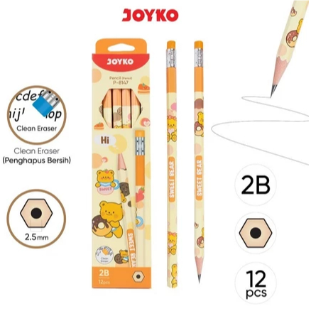 

Pensil Joyko Murah // Pensil Joyko P-8147 2B 1 Box 12 Pcs Sweet Bear ( LSN )