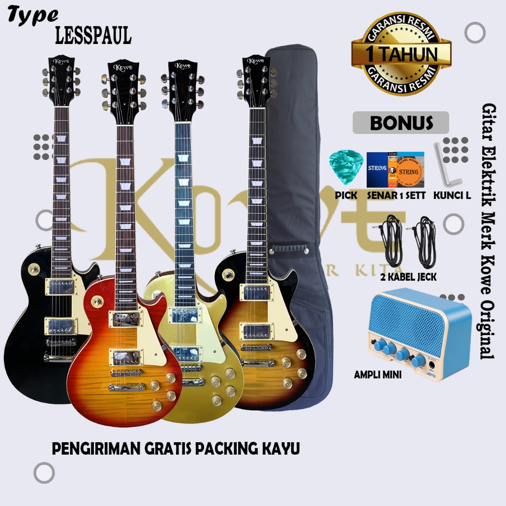Kowe Gitar Original Listrik Model Lesspaul