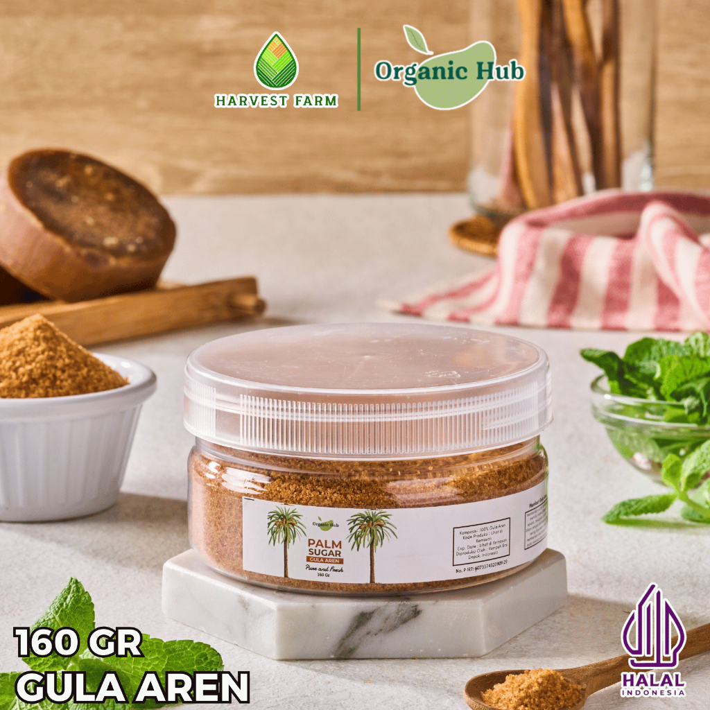 

Organic Hub Palm Sugar Powder Original Gula Aren Bubuk Organik Asli 100% Premium Quality 160gr