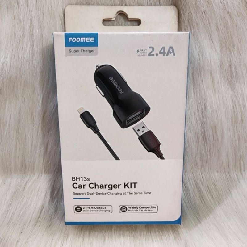 Saver Charger Mobil / Motor Foomee BH13s Dapat Kabel Lightning Iphone