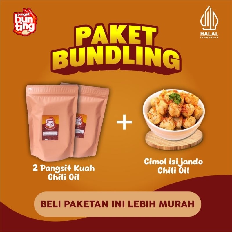 

PAKET BUNDLING ( 2 PANGSIT BUNTING + 1 CIMOL ISI JANDO ) LEBIH MURAH