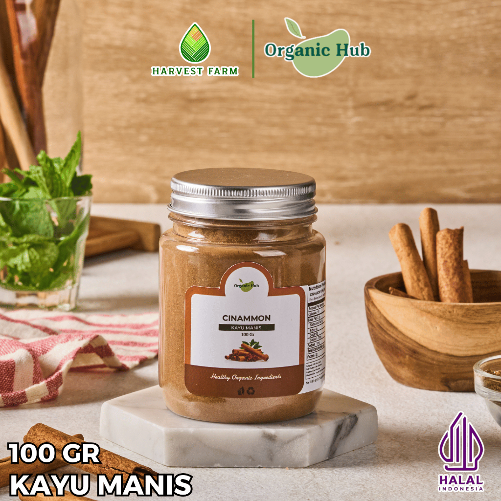

Organic Hub Cinnamon Rempah Bumbu Dapur Kayu Manis Bubuk 100 gr