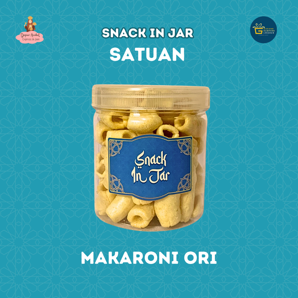 

[Snack In Jar] Makaroni Original - Kue Kering dan Makanan Ringan Satuan Per Toples 600ml Makaroni Bagelen Stick Balado Soes Keju Lezat Banyak Pilihan Rasa Original Bumbu Rujak Asin Gurih Manis Pedas Kemasan - Toples 600ml