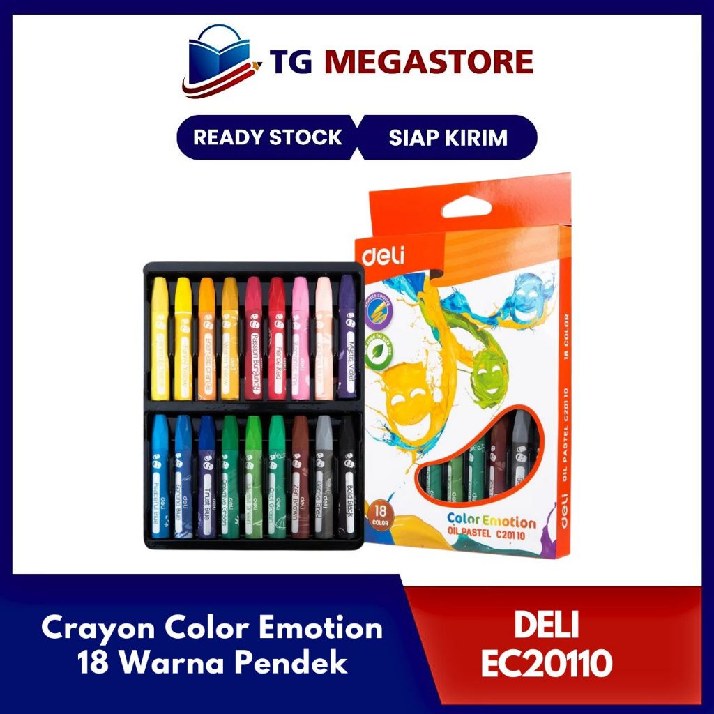 

Crayon Color DELI Emotion 18 Warna Pendek - EC20110