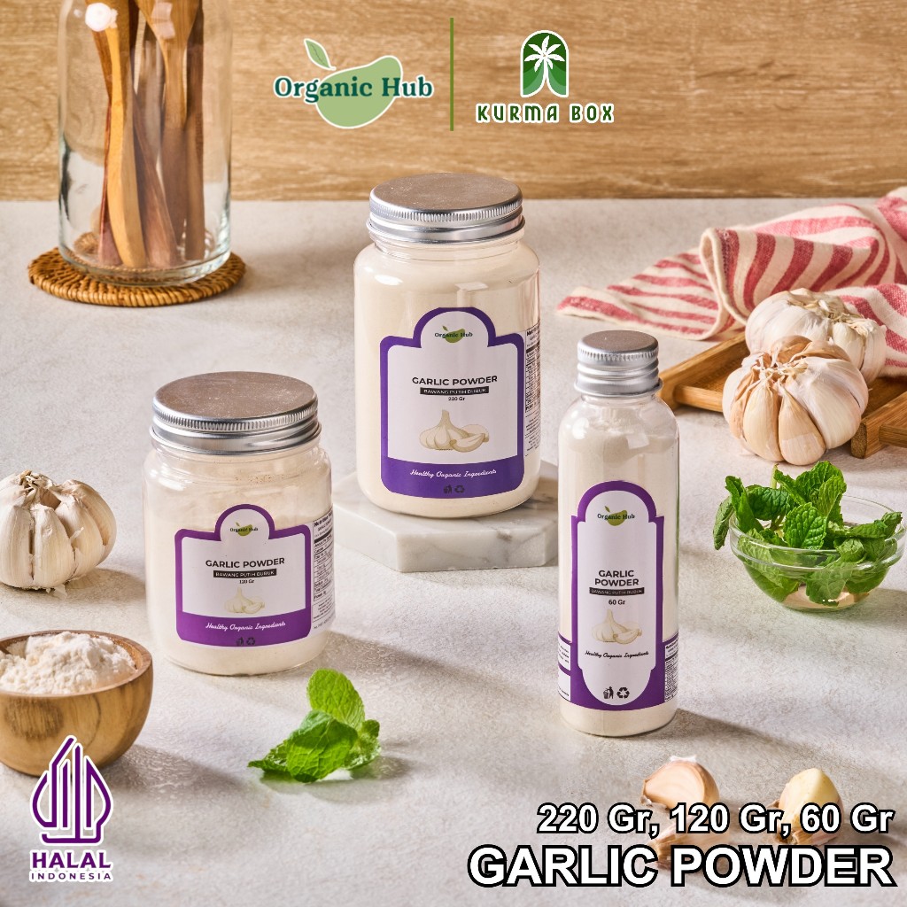 

Organic Hub Bawang Putih Bubuk Onion Powder Premium Quality Bumbu Dapur Organik