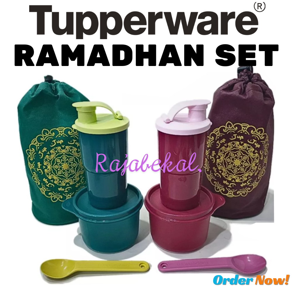 PROMO Tupperware  Ramadhan Set // Festive Set // Red Blush paket bekal puasa