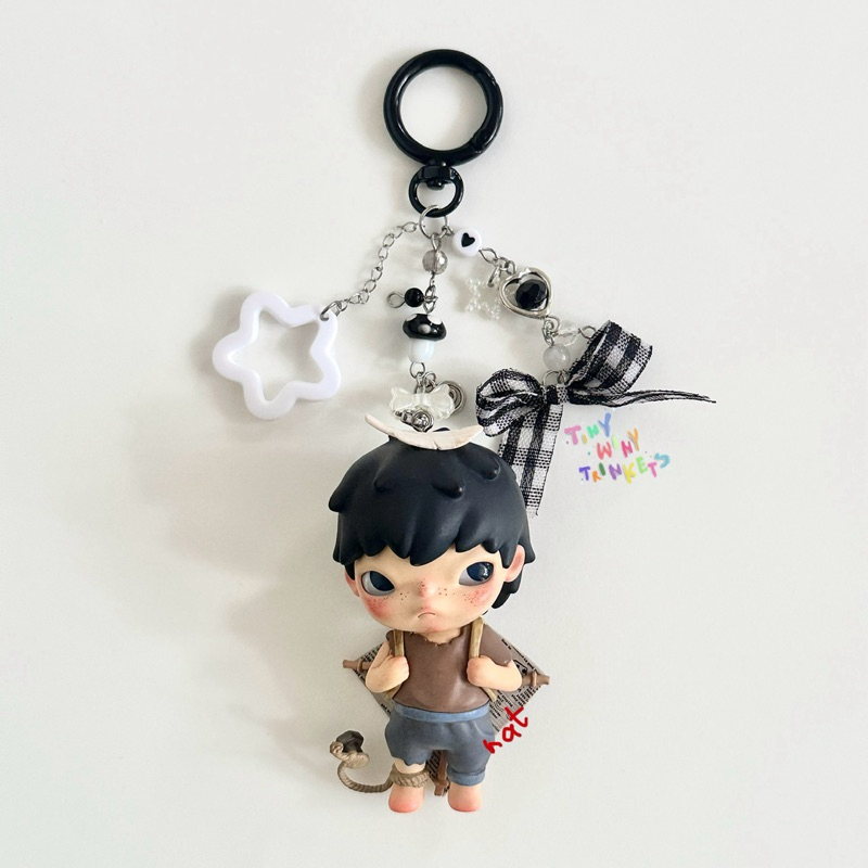 gantungan hirono mime series beaded keychain