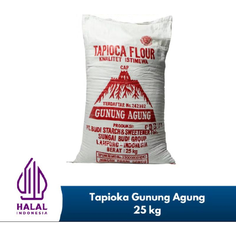 

TAPIOCA FLOUR/TEPUNG TAPIOKA/ACI Cap GUNUNG AGUNG ( REPACK ) 500gr 1kg