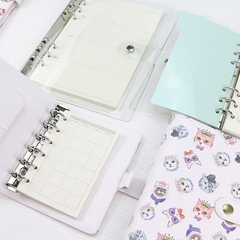 

Kertas Loose Leaf 6 Lubang Ukuran A5 A6 Refill Kertas Binder 6 Rings Grid Blank Dotted Paper
