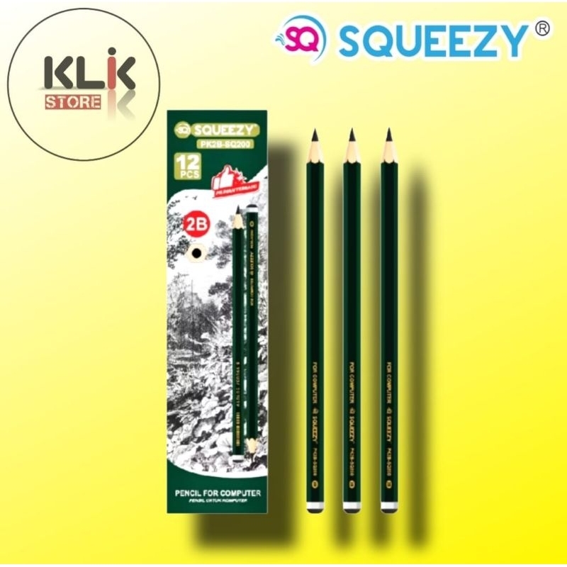 

(Ecer 1 pcs ) Pensil 2B Squeezy SQ200 / Pencil for Computer