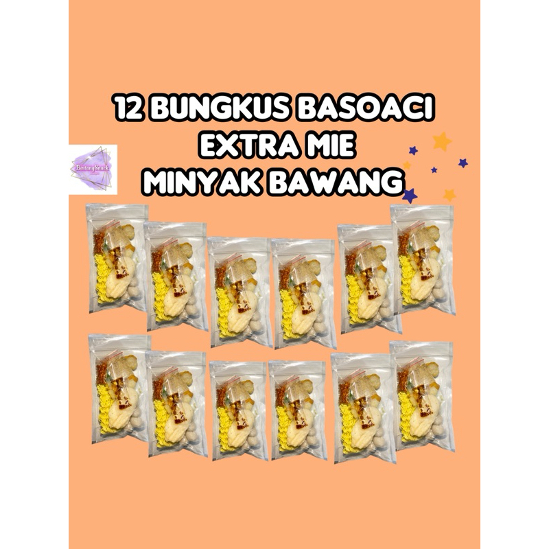 

PAKET USAHA 12 BUNGKUS BASO ACI EXTRAMIE MINYAK BAWANG