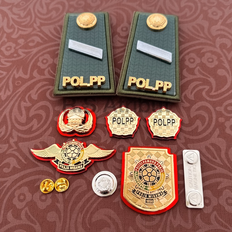 Paket Atribut Pol Pp Pangkat 2A 2B 2C 2D / 3A 3B 3C 3D / 4A 4B Satpol Pp Lengkap Premium