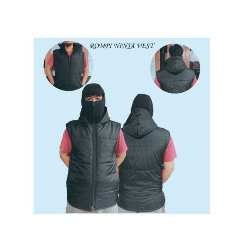 JAKET rompi vest ninja/ jaket rompi pria / jaket rompi parasut / jaket rompi motor / jaket vest body