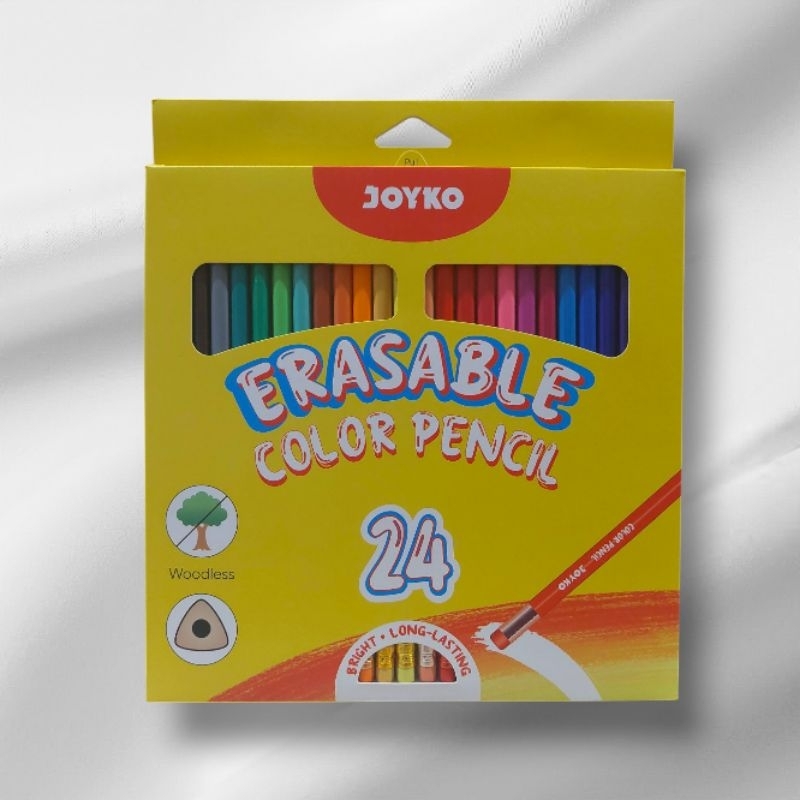 

Pensil Warna Joyko Panjang 24 Warna Bisa Dihapus