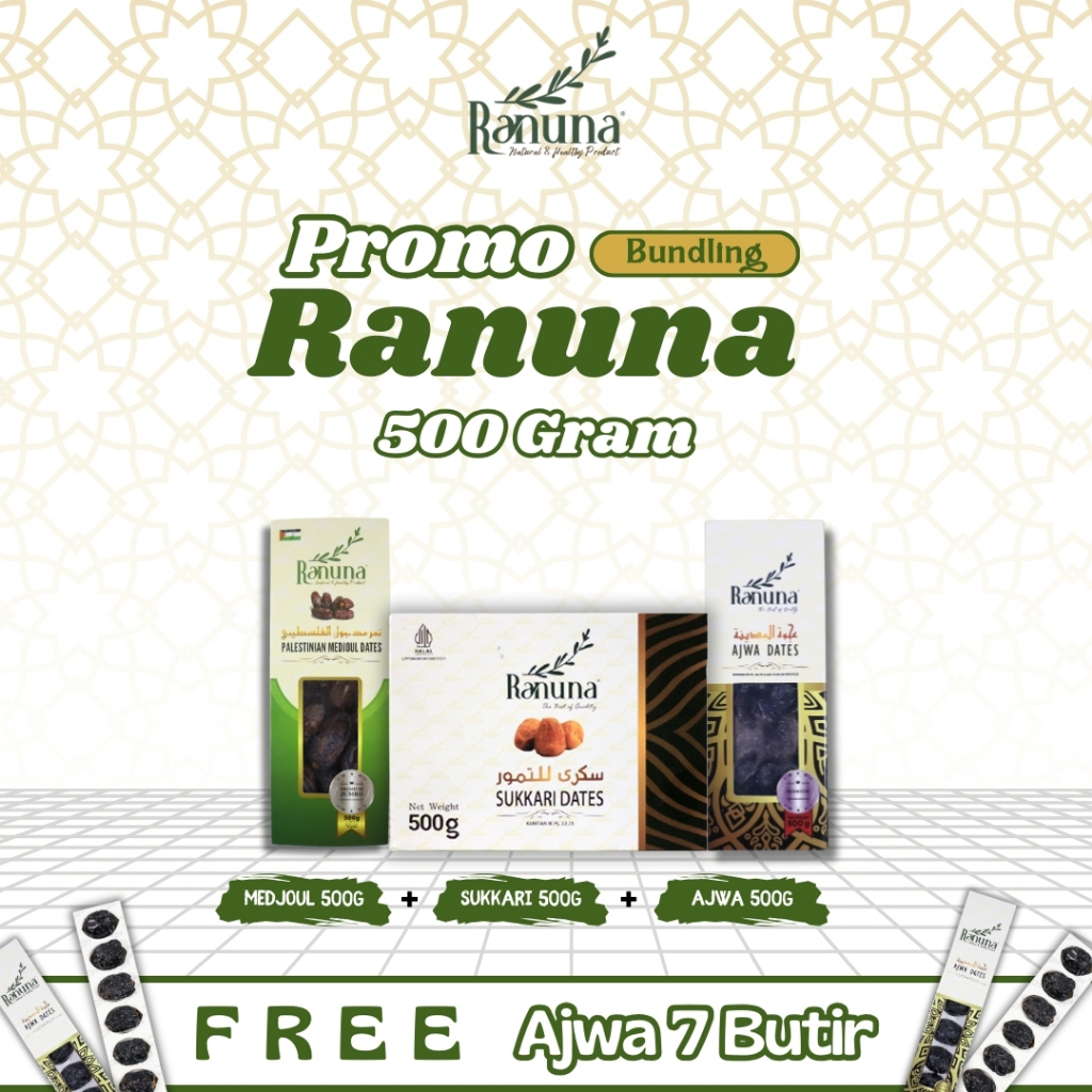 

Ranuna - Bundle Mix 500 Gram x 3 Pcs Premium Organic High Quality