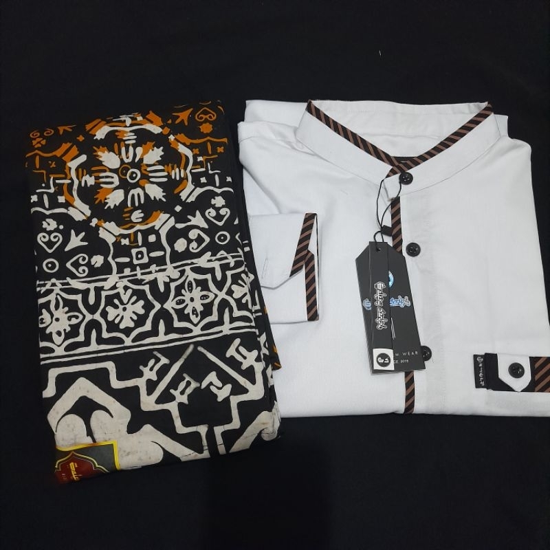 Setelan baju koko sarung anak SD / hadiah sunat/ hampers lebaran/ baju taqwa muslim