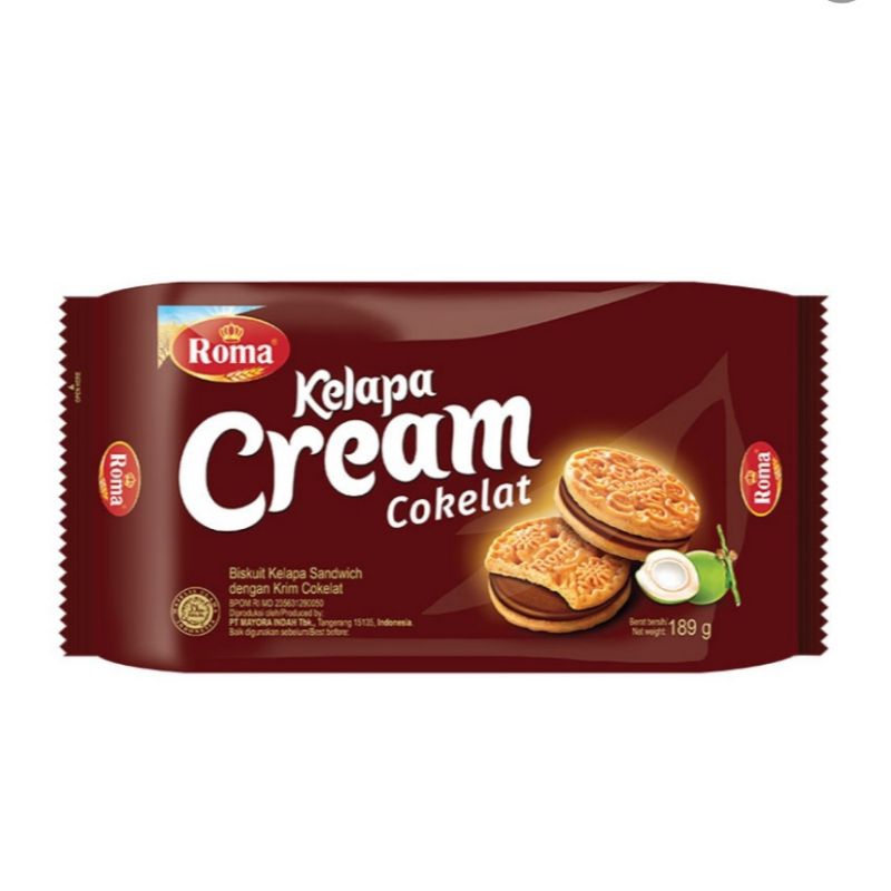 

Roma Biskuit Kelapa Cream 189gr / Cokelat / Susu Vanila