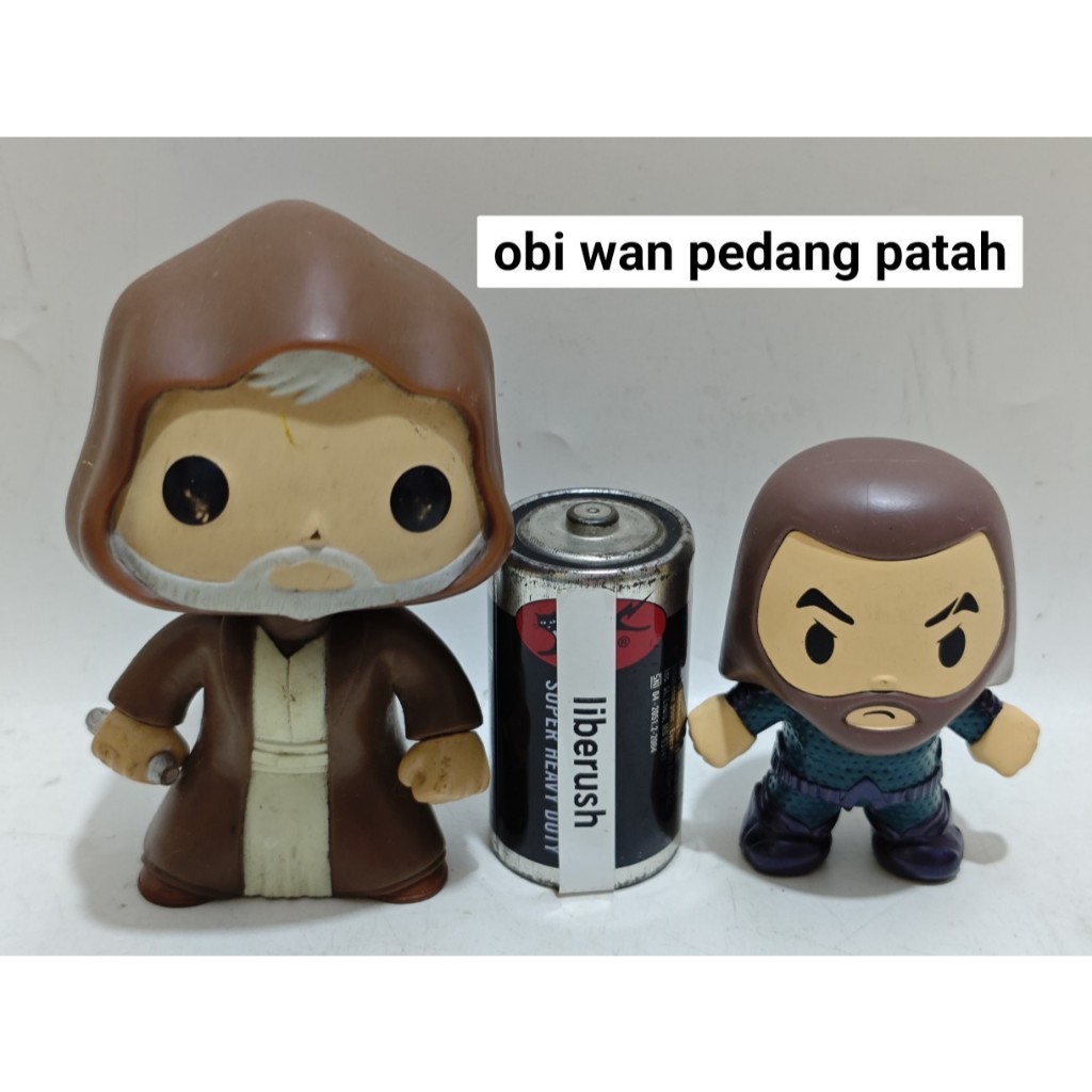 Set funko pop star wars starwars obi wan kenobi figure dc comics aquaman lost kingdom topper