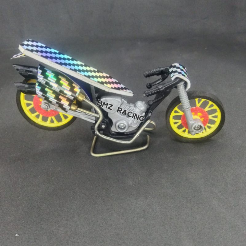 Mainan Drag Miniatur Motor//Ceper Double Senalpot + Stndr Pedok