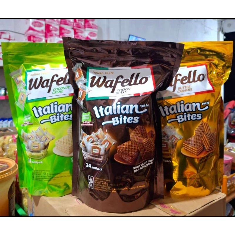 

Wafello Wafer Pouch 234gr (1 dus isi 6 pouch)