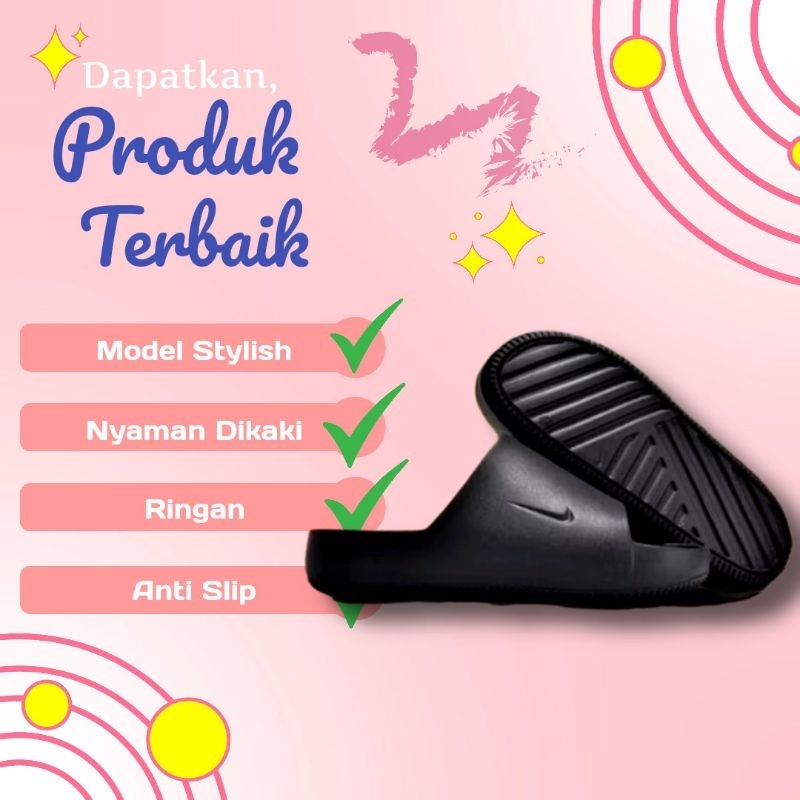 SANDAL SLIDE SLOP PRIA NIKE CALM SLIDE SANDAL EVA PRIA TERLARIS ANTI SLIP