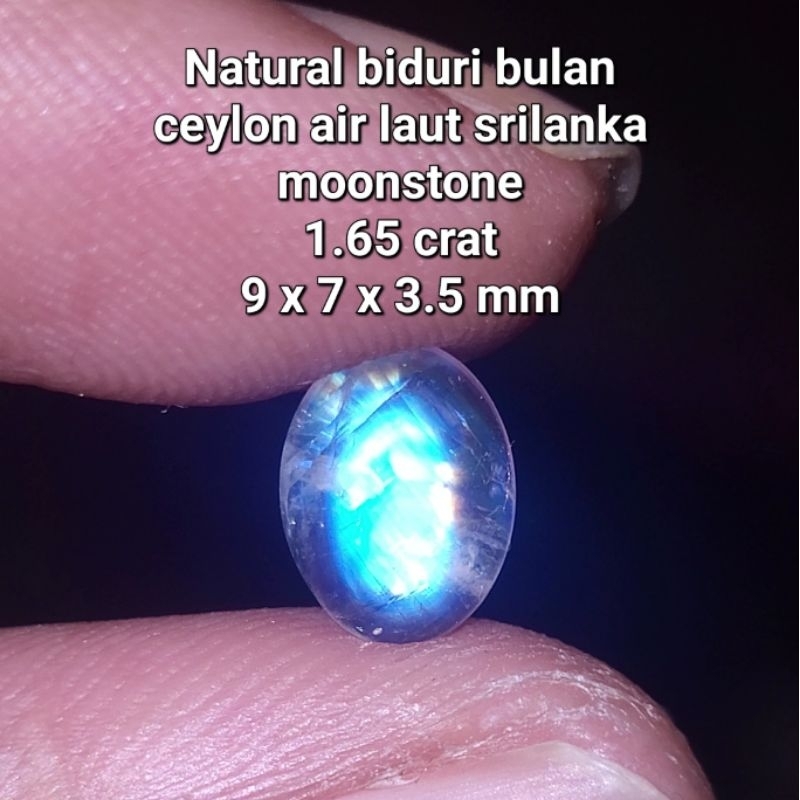 Natural biduri bulan ceylon air laut srilanka moonstone BODY GLASS no treatment