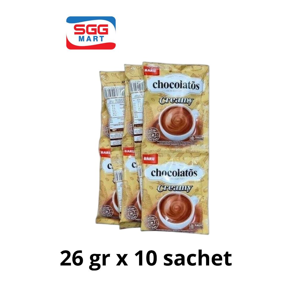 

Chocolatos Drink Creamy Chocolatey 26gr x 10 sachet [1 renteng]