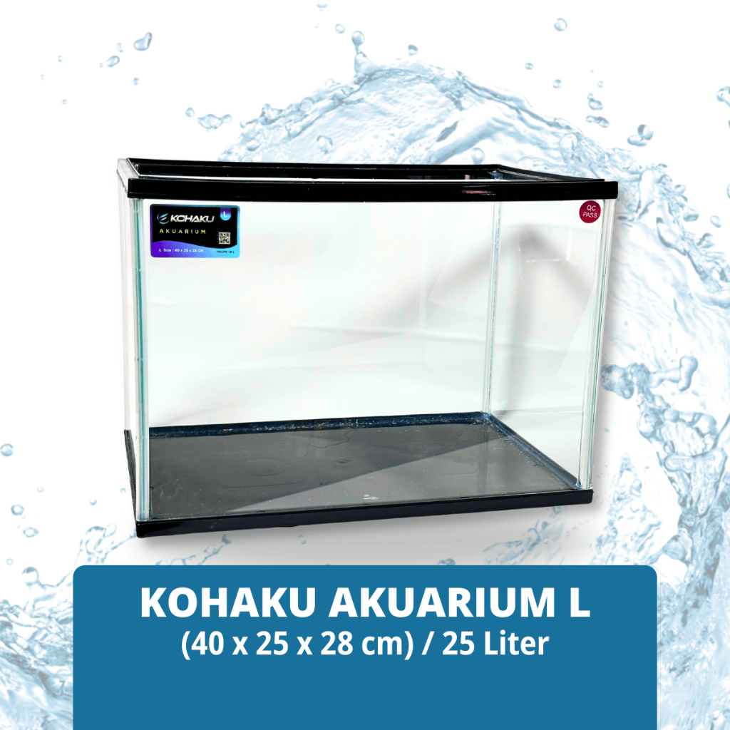 Aquarium Triset Kohaku Kaca Mika Akrilik List Plastik Atom Ukuran L, M, S