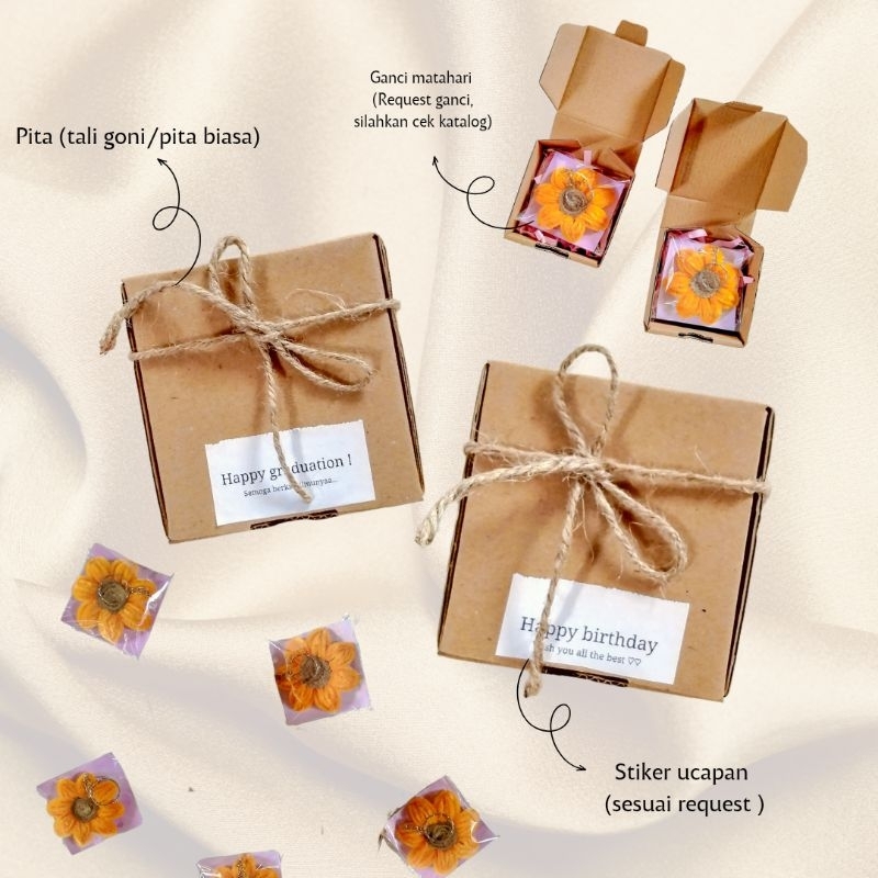 

D'floweur | mini gift box | gift box gantungan kunci | gift box murah