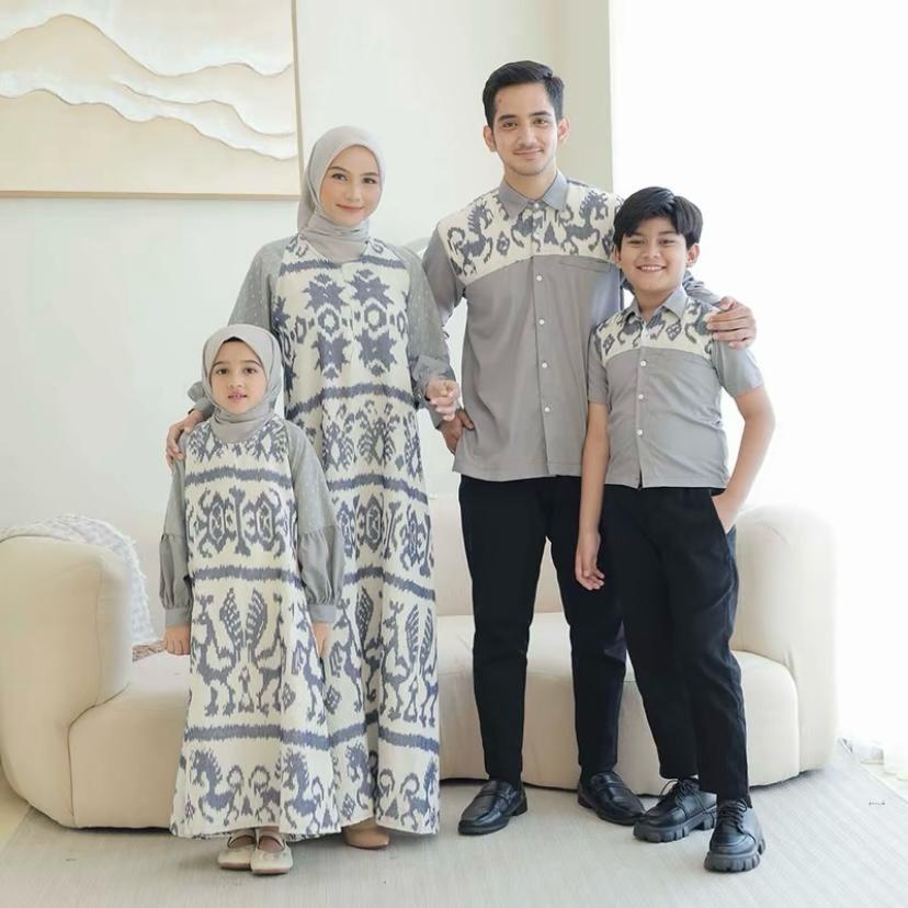 Sarimbit Calista - Tenun Motif Sumba Original Set Couple Keluarga Couple Keluarga Sarimbit Kondangan