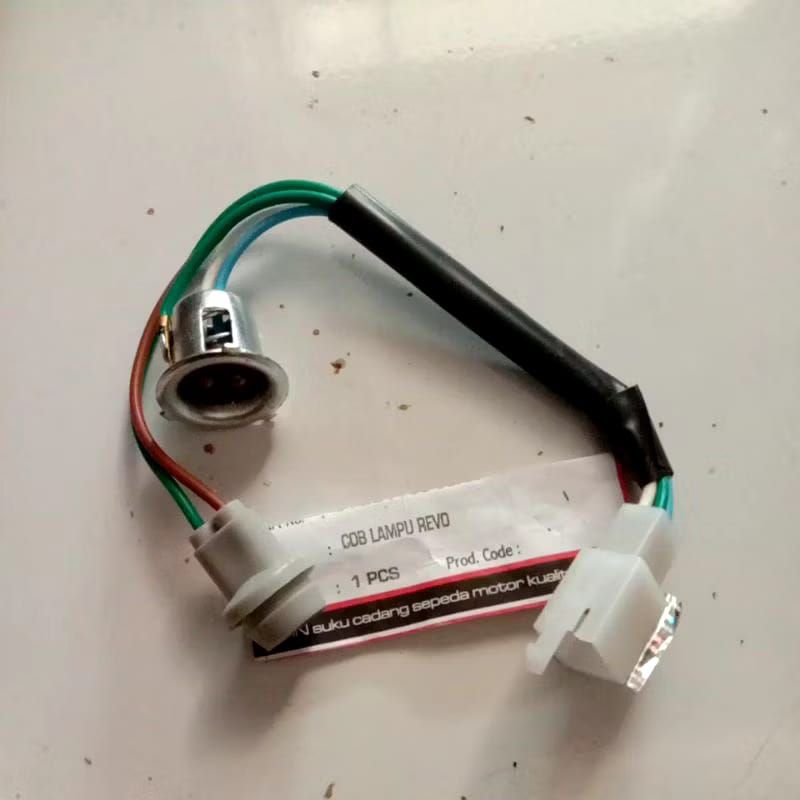 COB SOKET FITTING KABEL LAMPU DEPAN REVO LAMA LANCIP SUPRA X 125 LAMA