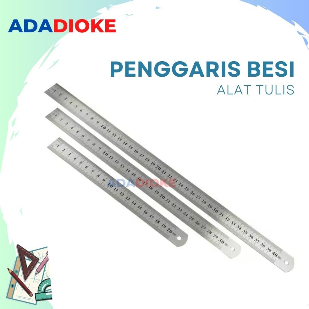 

Penggaris Besi Stainless Steel Ruler Penggaris Besi 30 / 40 / 60 cm