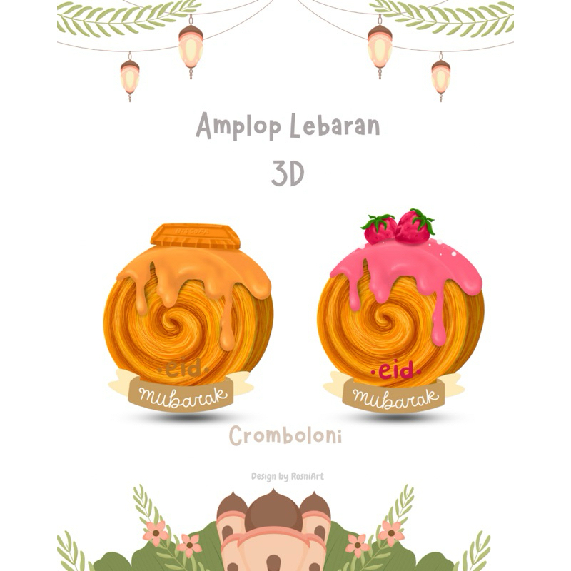 

Amplop Lebaran 3D Unik dan Elegan | Desain Tema Cromboloni