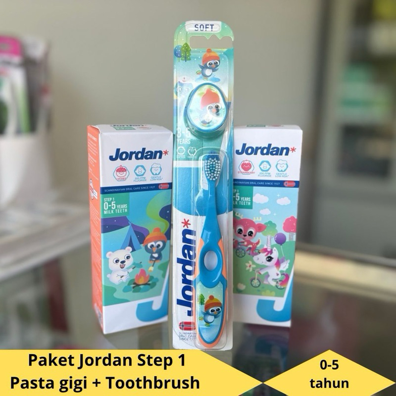 Paket Hemat Jordan/ Sikat gigi jordan + pasta gigi jordan