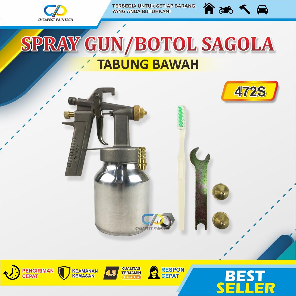 SPRAY GUN / BOTOL SAGOLA 472S TABUNG BAWAH