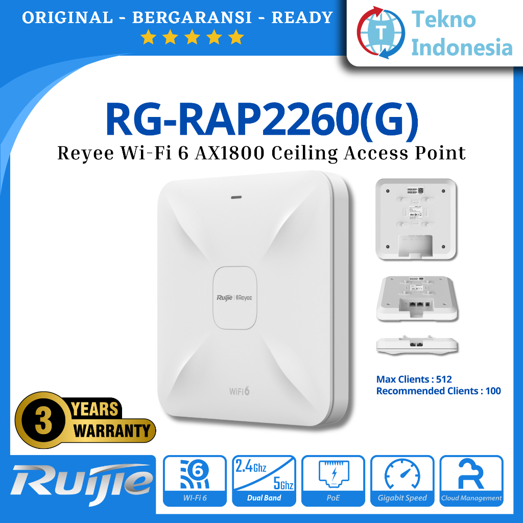 Ruijie Reyee RAP2200E WiFi 5 RG-RAP2260(G) Wifi 6 AX3000 Ceiling Mount Access Point RG-RAP2266