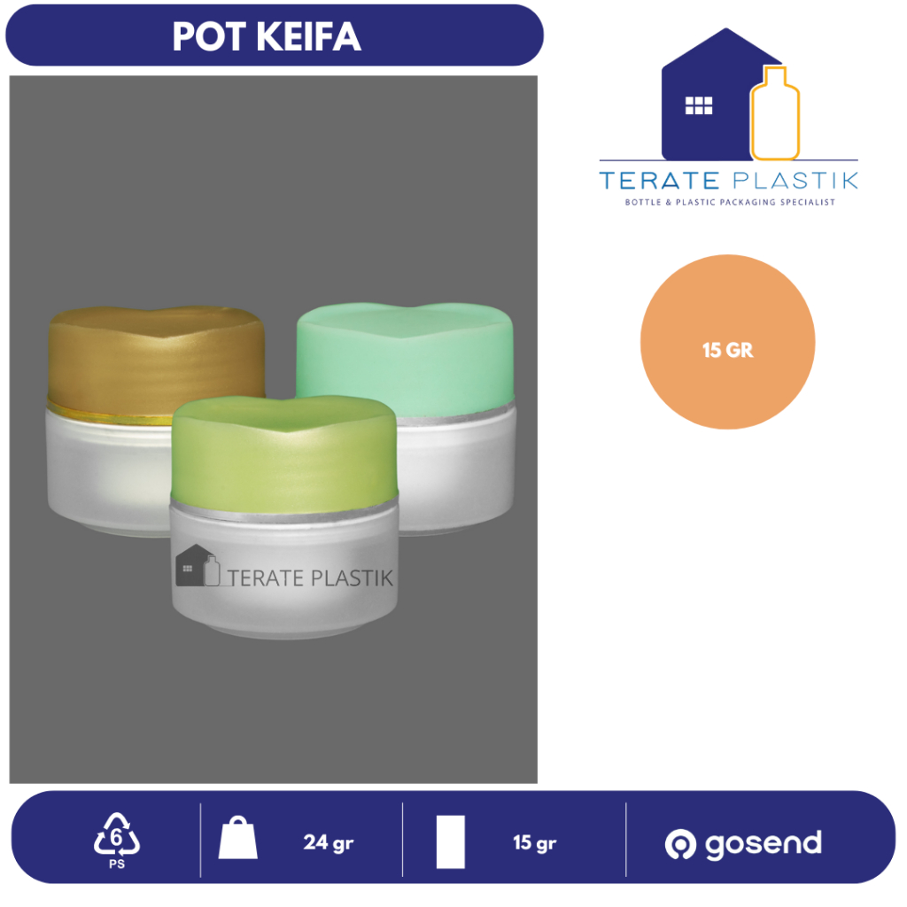 Pot KEIFA 15 gr | Pot Cream Kosmetik / Skincare | Terate Plastik Bandung