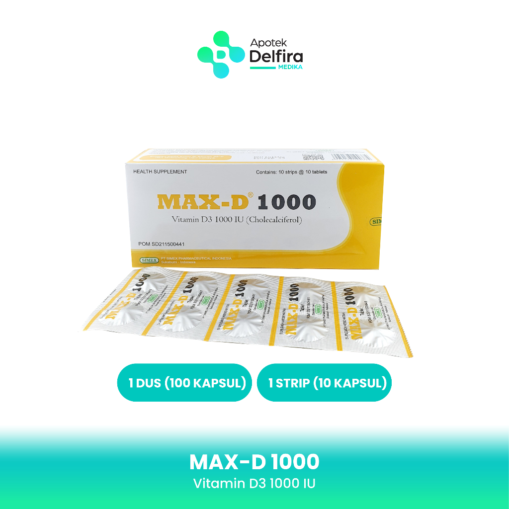 Max-D Vitamin D3 1000 Box 100 Tablet