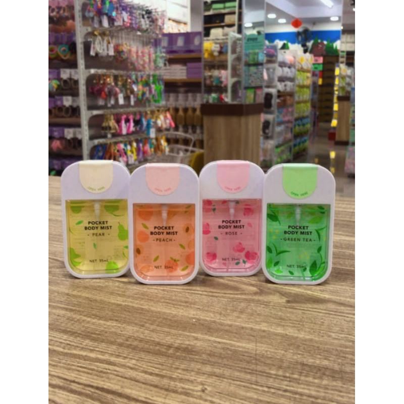 MINISO Body Mist Pocket Rose Peach Pear Green tea For Woman buy 2 get 1 free | Miniso Body Mist Poke