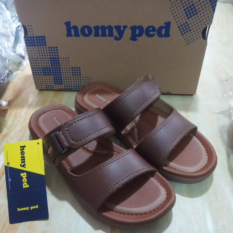 Sendal Kulit Pria import Merk Homy Ped Original Asli
