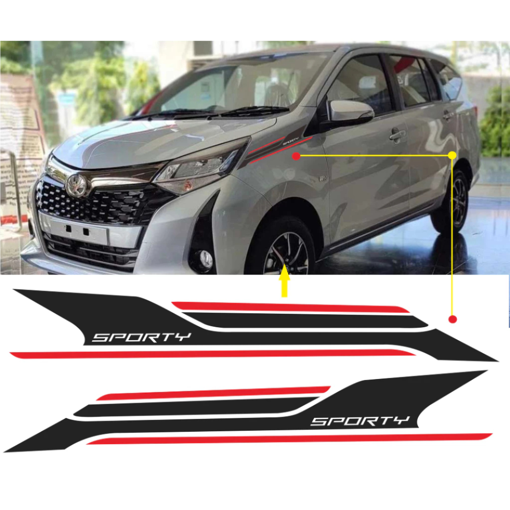 STIKER CUTTING MOBIL CALYA/SIGRA STIKER VARIASI MOBIL SIGRA/CALYA MINIMALIST 2PCS