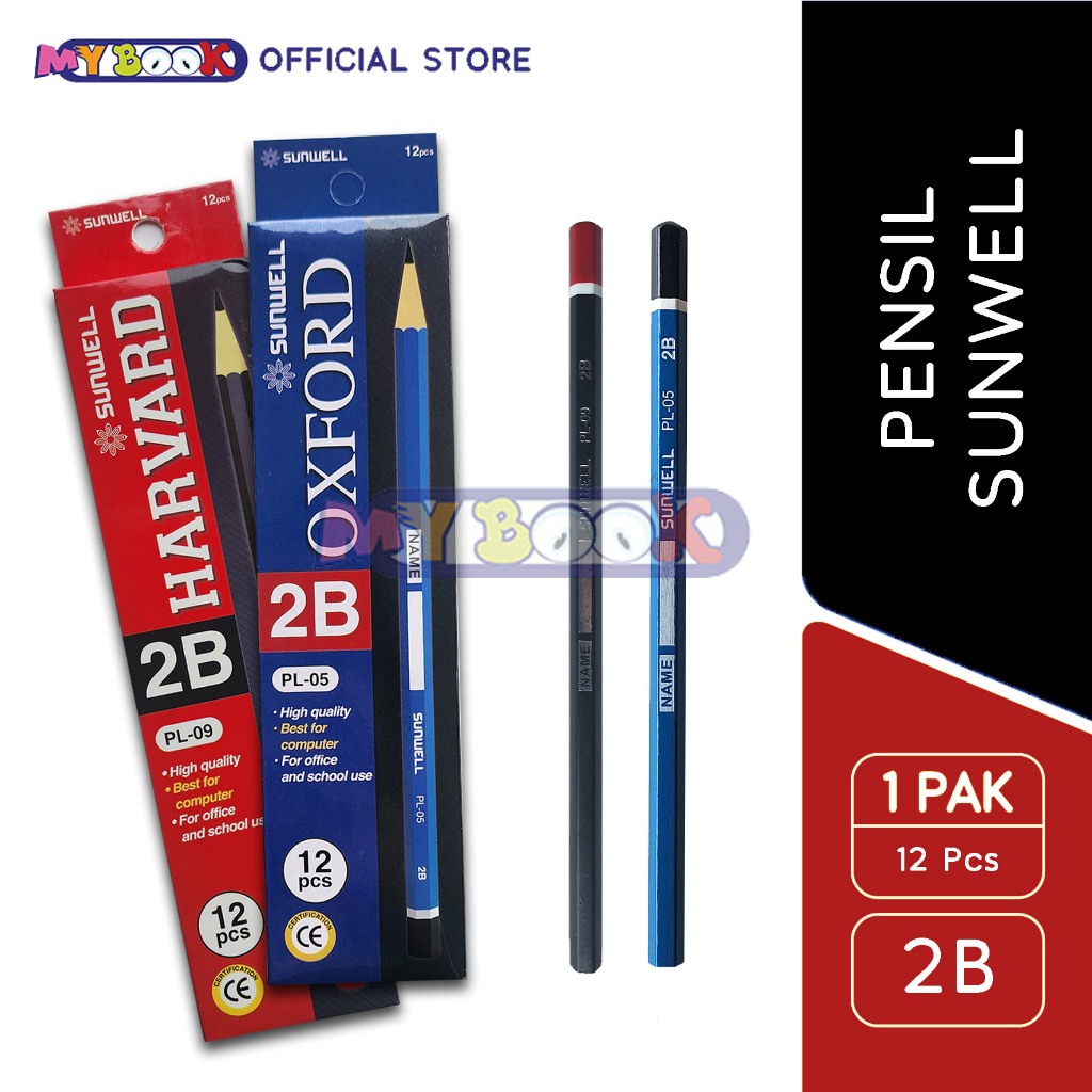 

Sunwell Pensil 2B PL-09 Harvard / PL-05 Oxford- 12 pcs