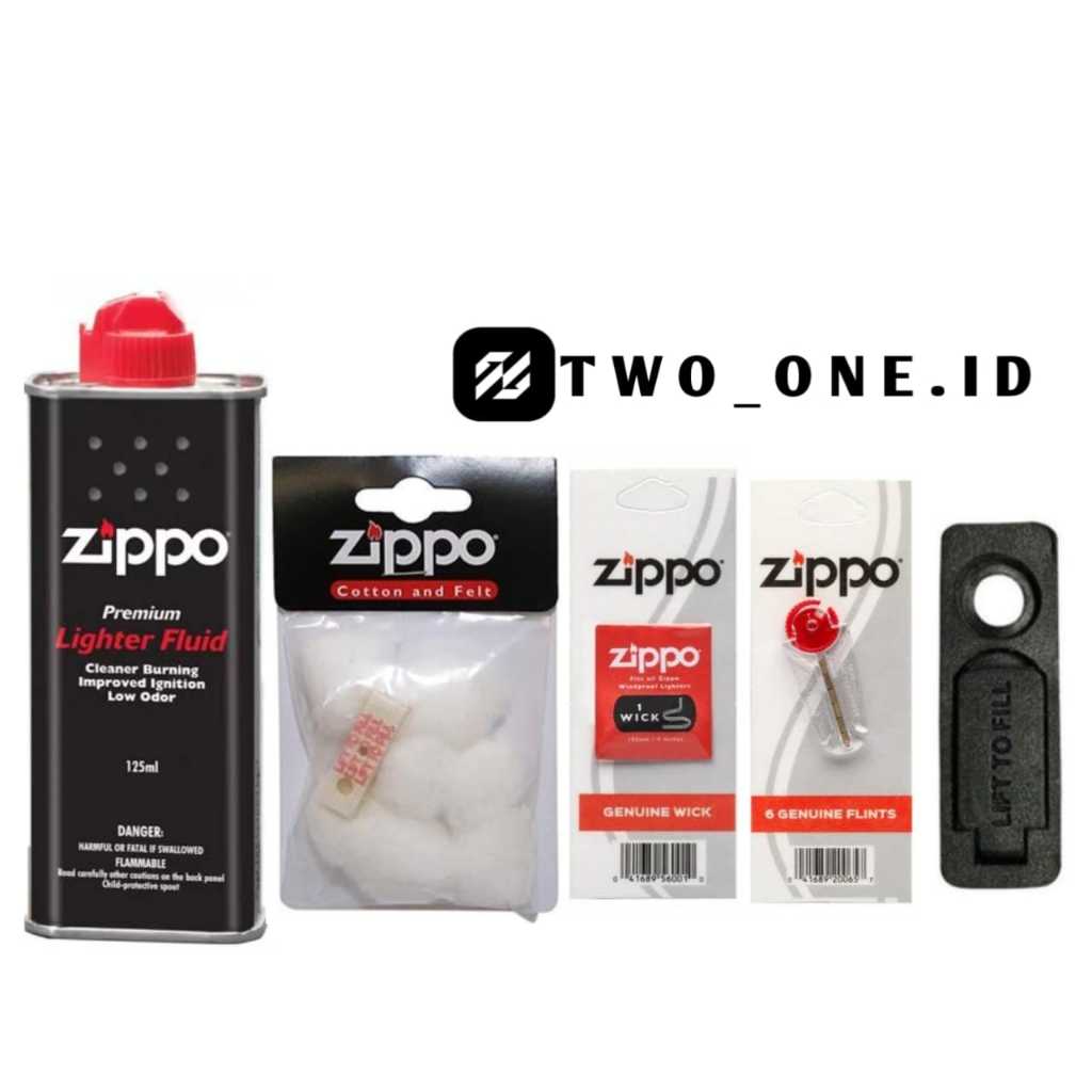 TWO_ONE.ID | Promoo... Paket Super Lengkap Isi Ulang Korek Api Zipo Minyak Isi Ulang 125ml+Kapas Ori