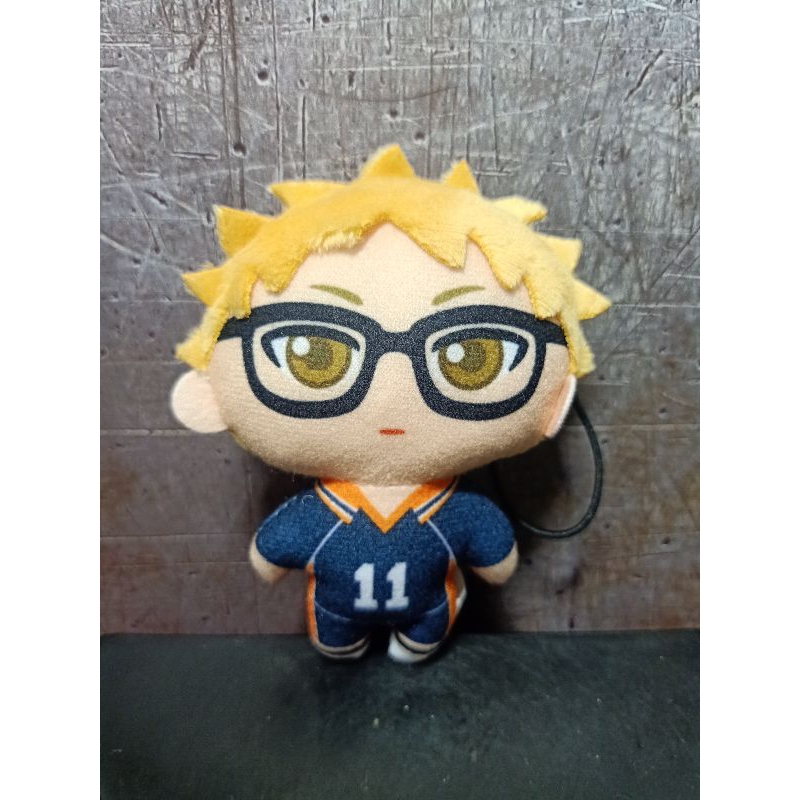 Figure Plush Doll Anime Haikyuu Character Tsukishima Kei Chibi Super Deformed