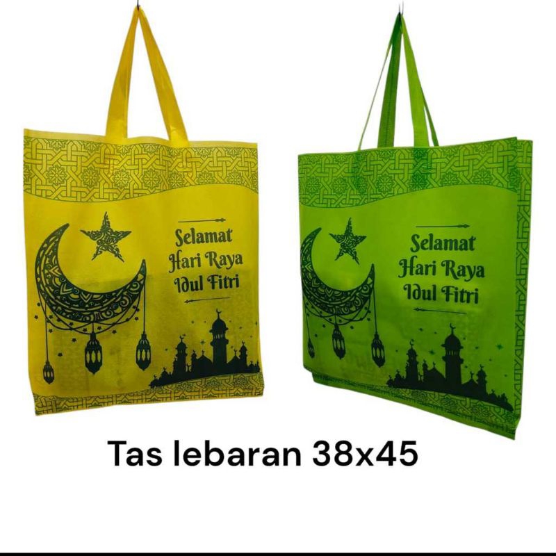 

TAS spunbond LEBARAN 38x45x10 ,goodie bag ,tas idul fitri,tas souvenir pernikahan,goodie bag ulang tahun,ultah,custom,bebas,murah