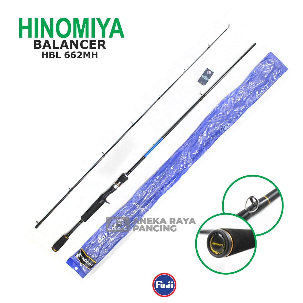 JORAN BAITCASTING HINOMIYA BAITCASTING BALANCER 662MH/198CM / Joran Hinomiya Baitcasting / Joran cas