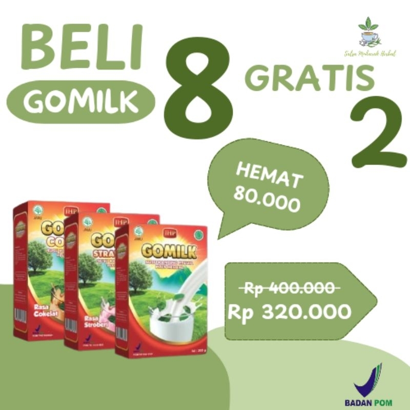 

[ BELI 8 GRATIS 2] GOMILK Susu Kambing Etawa Plus Herbal