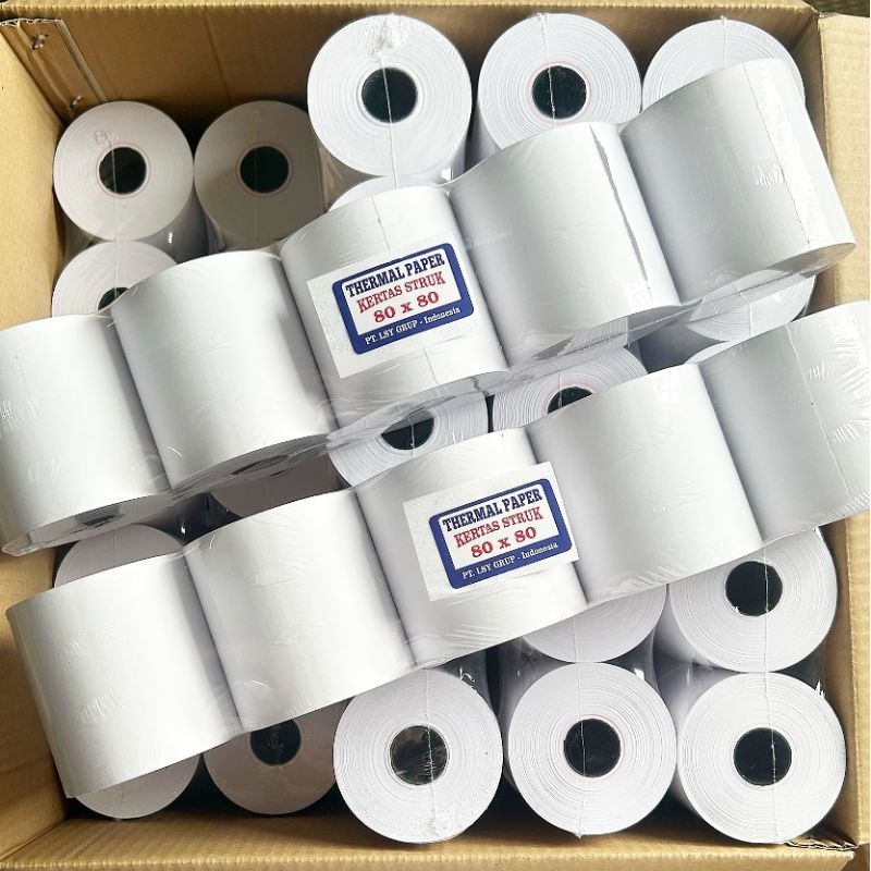 

merk LSY / kertas struk / thermal kasir paper 80x80 isi 5 roll