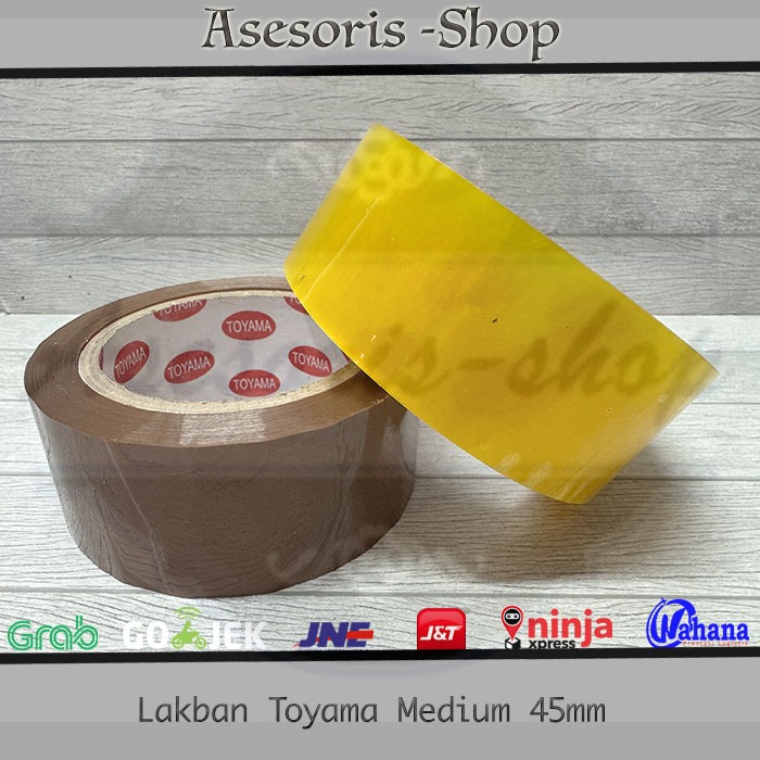 

Lakban | isolasi Besar | Lakban Toyama | Lakban Bening | Lakban Coklat Medium 45mm