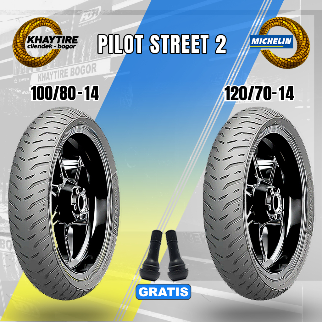Paket Ban Motor Pcx MICHELIN PILOT STREET 2 100/80 & 120/70 Ring 14 Tubeless